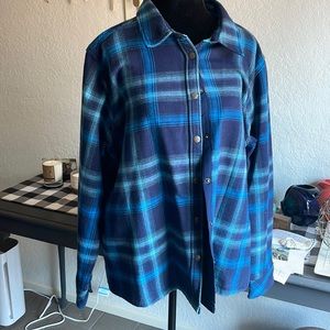 Orvis XXL blue plaid shaket